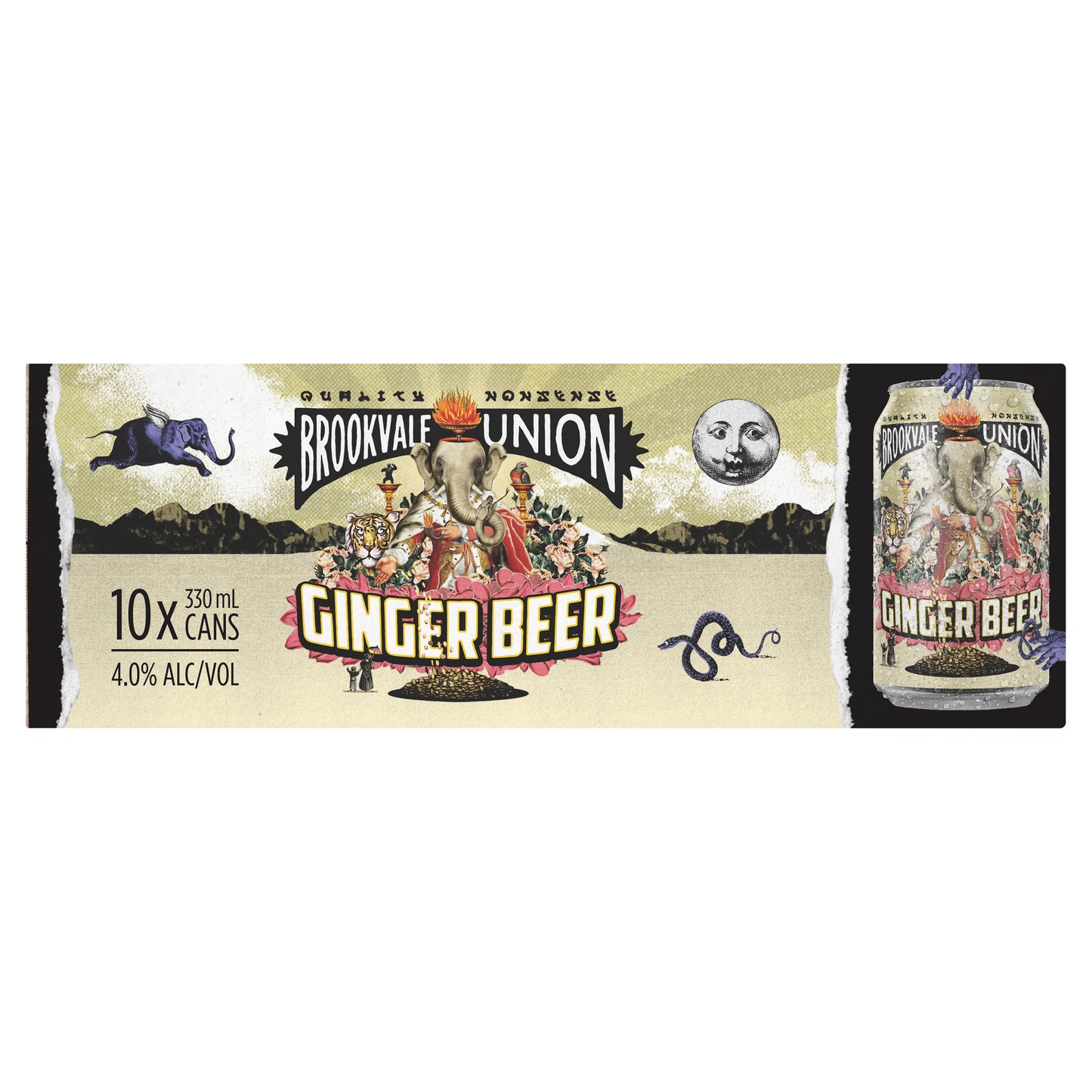 BV Union Ginger Beer 4% Can 330ml 1/6pk