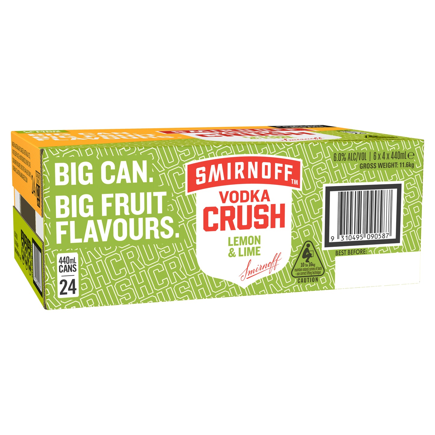 Smirnoff Crush Lemon Lime 6% 440ml Can