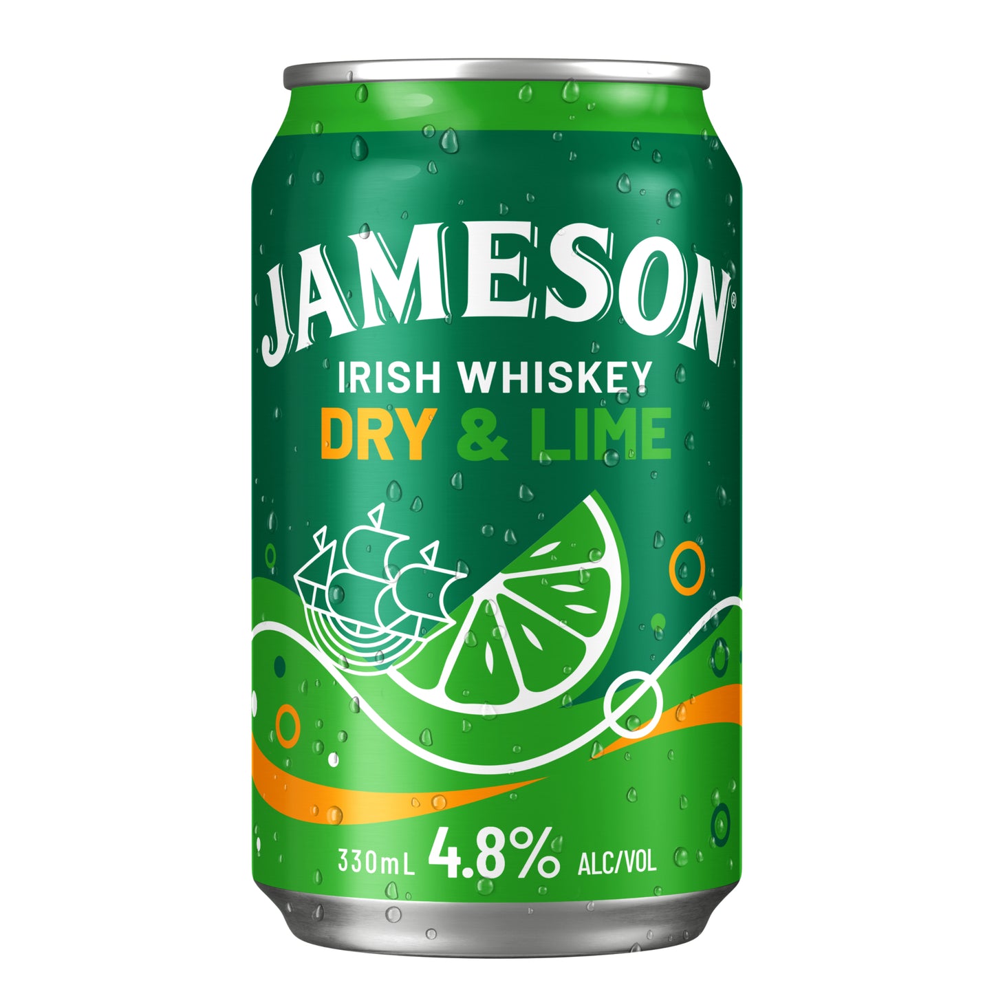 Jameson Dry & Lime 4.8% 375ml Can