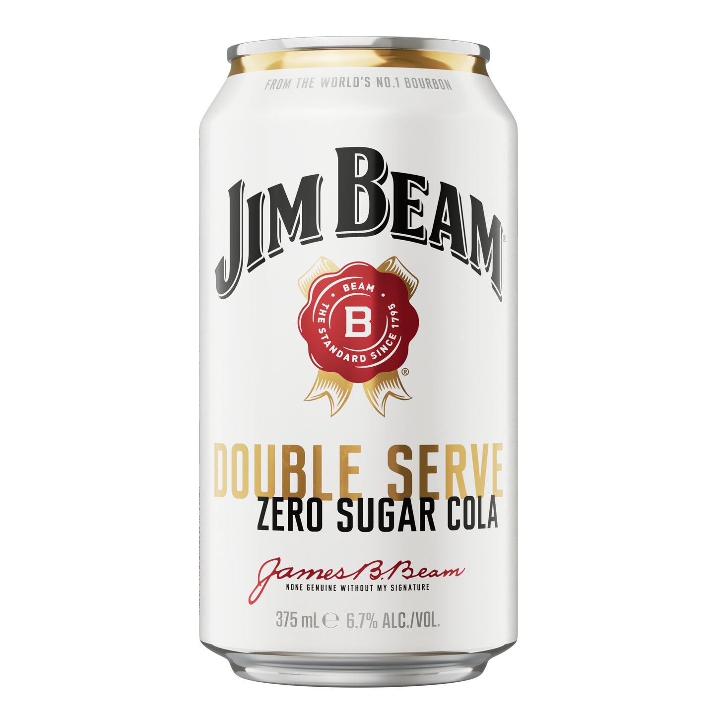 Jim Beam Double White Cola 6.7% 375ml Can 10 Pack