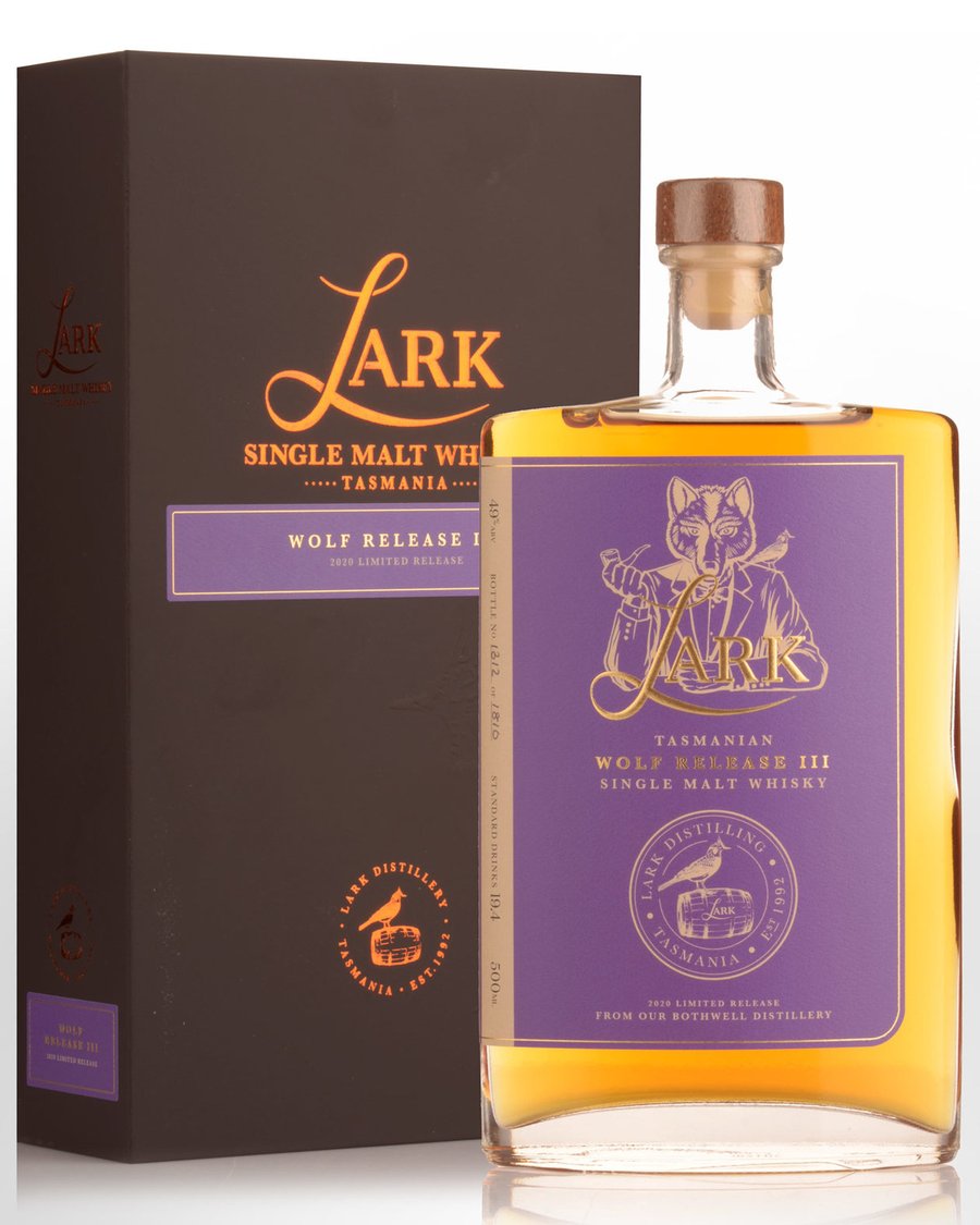 Lark The Wolf Release 2020 (Release III) Tasmanian Single Malt Whisky 49% 500ml