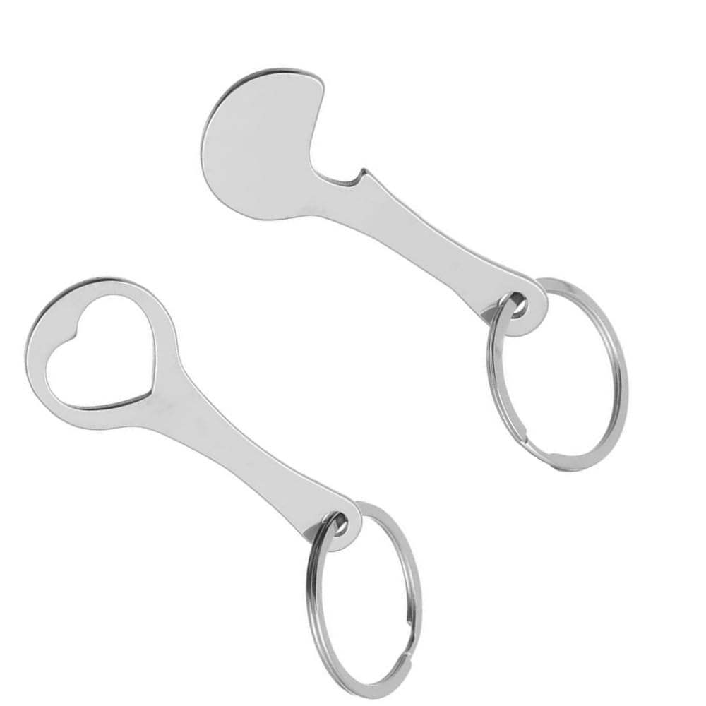 Bottle Opener Keyring - Cart Token + Heart