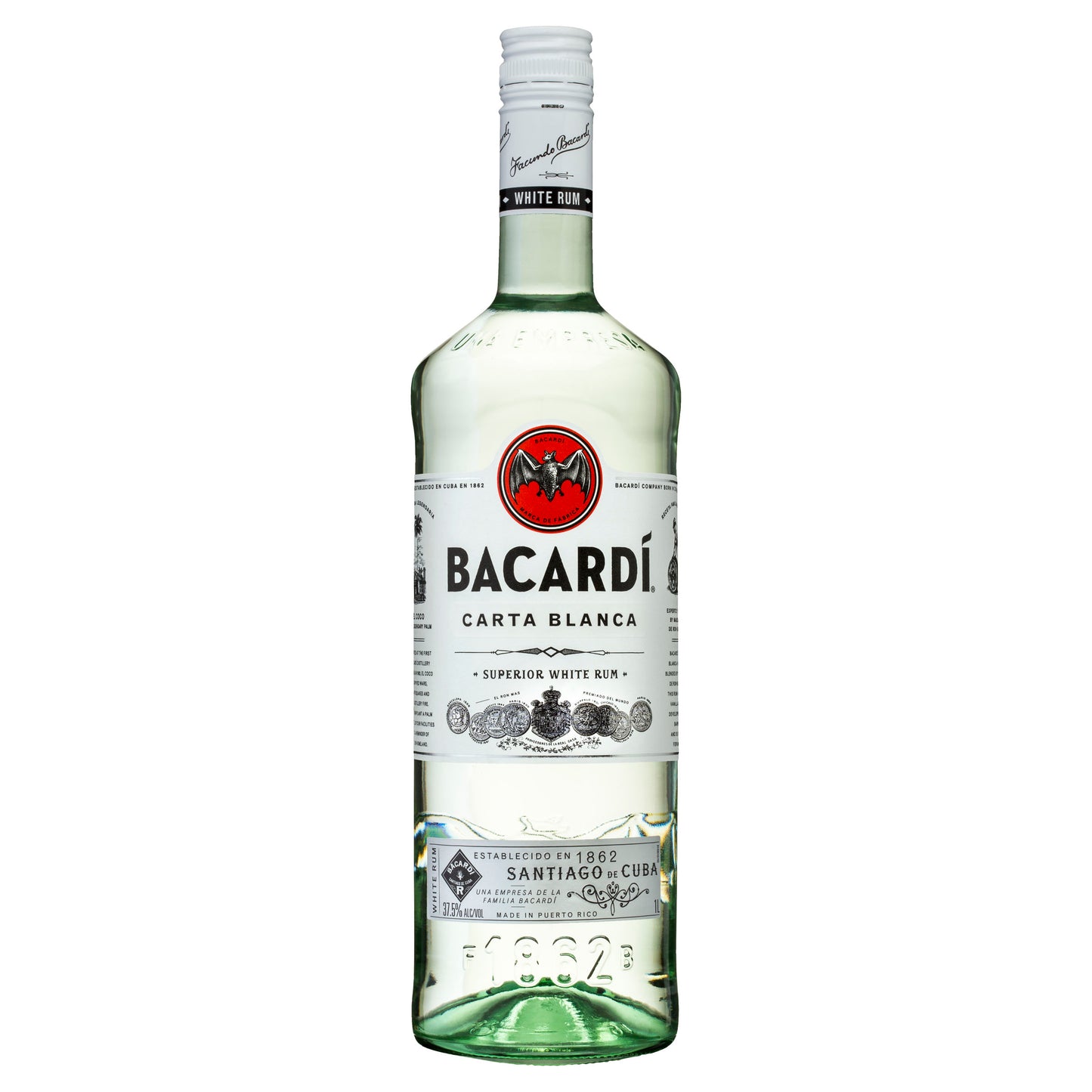 Bacardi Carta Blanca White Rum 37.5% 700ml Bottle