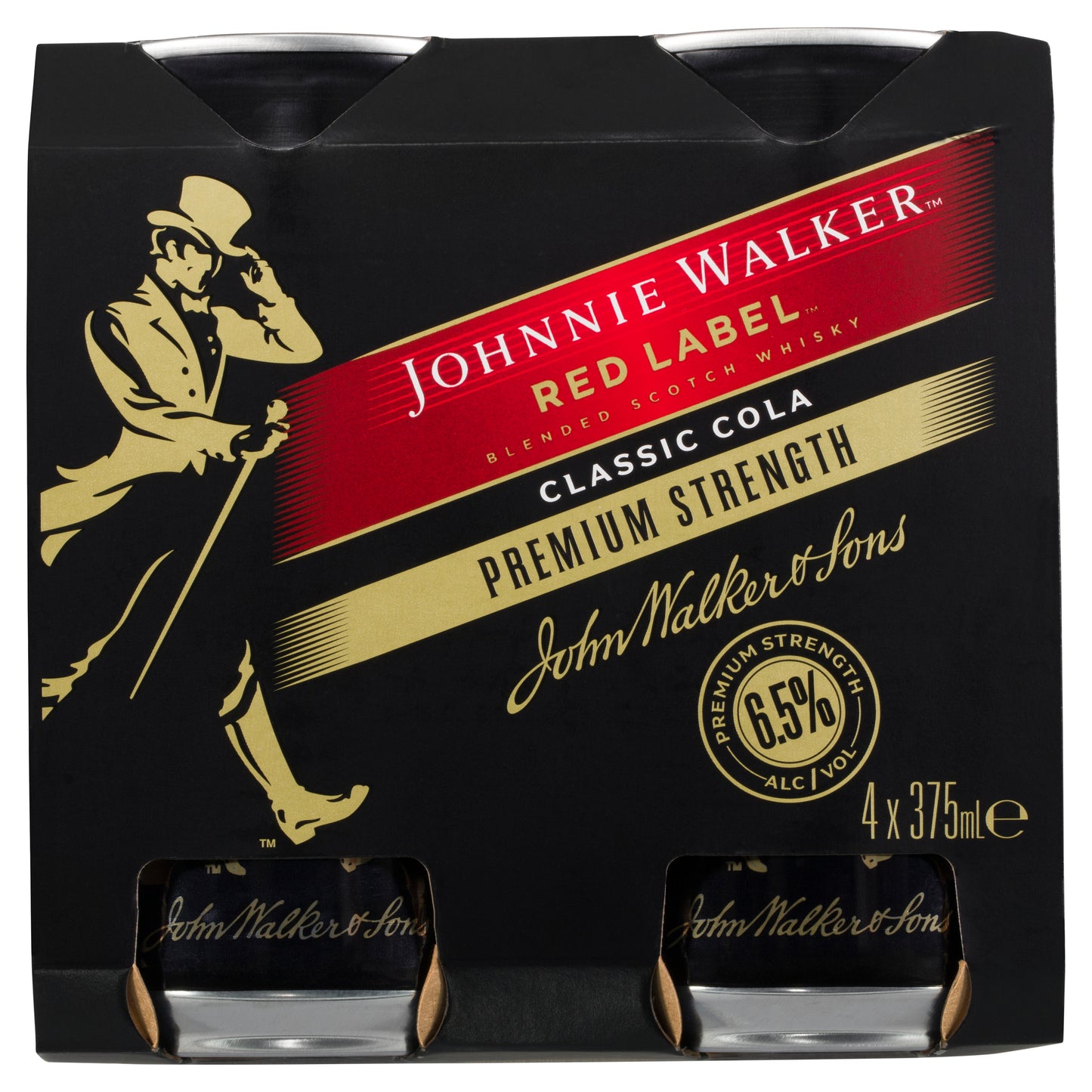 J/Walker Red & Cola 6.5% Can 375ml 1/4pk