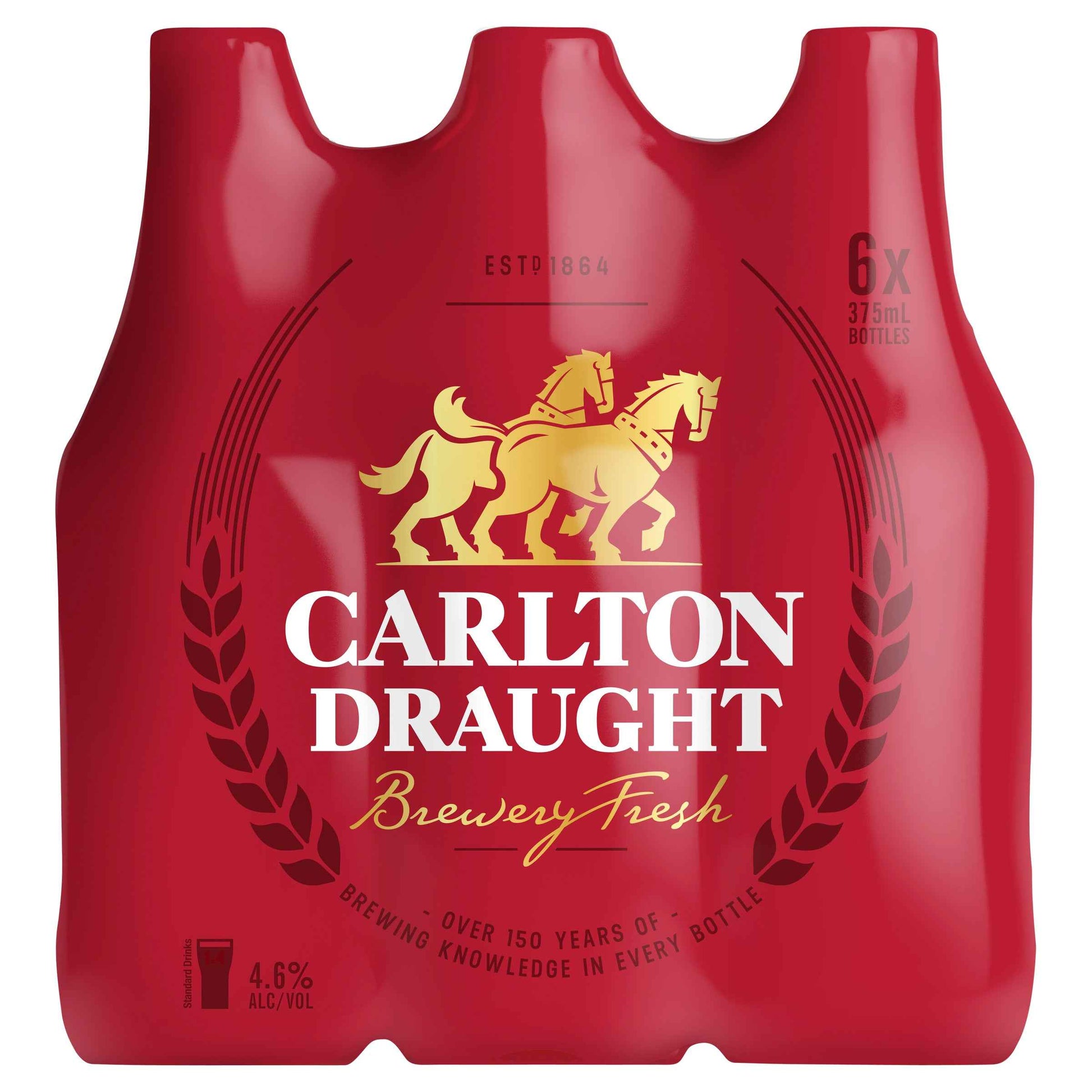 Carlton Draught 4.6% 375ml Bottle