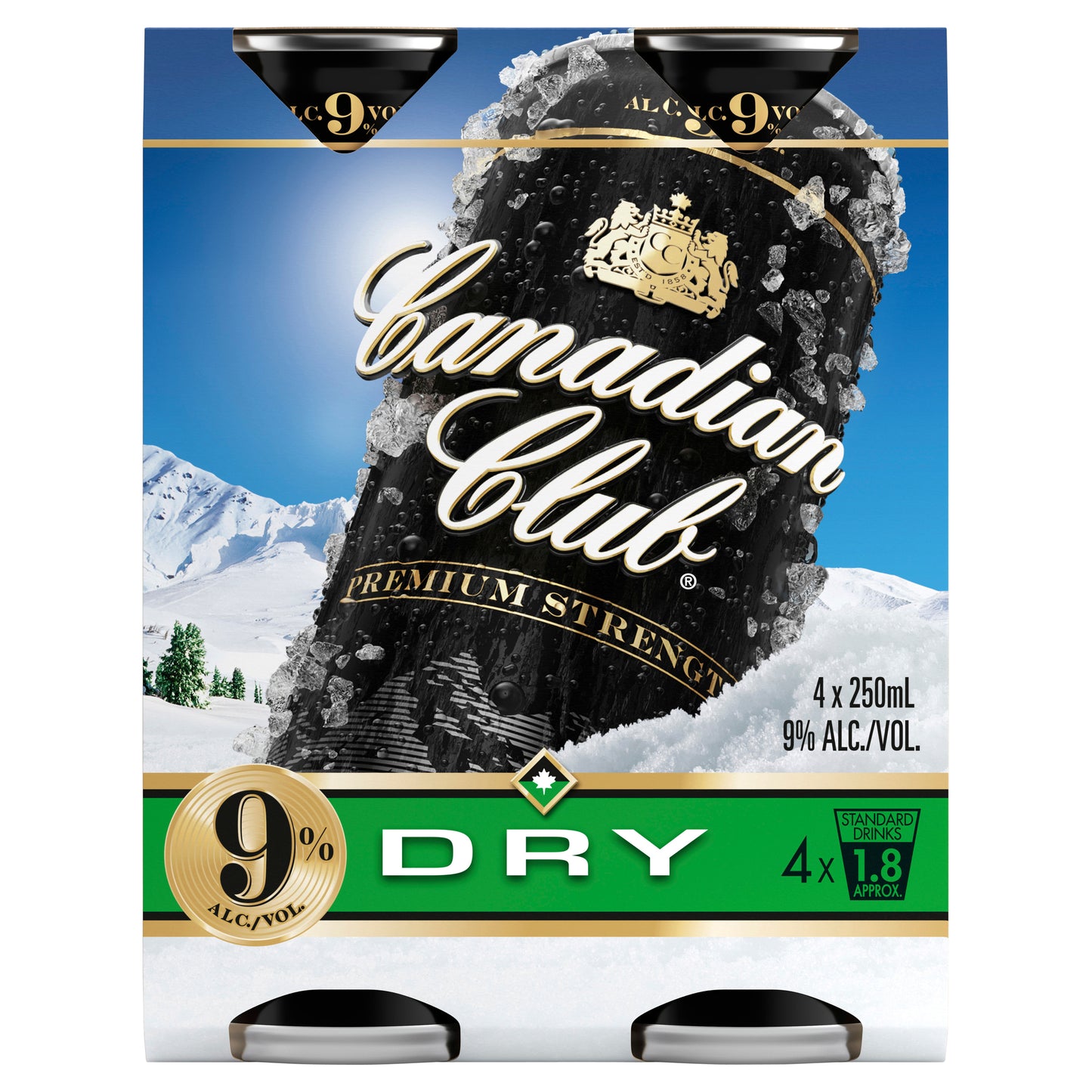 Canadian Club & Dry 9% 375ml Can