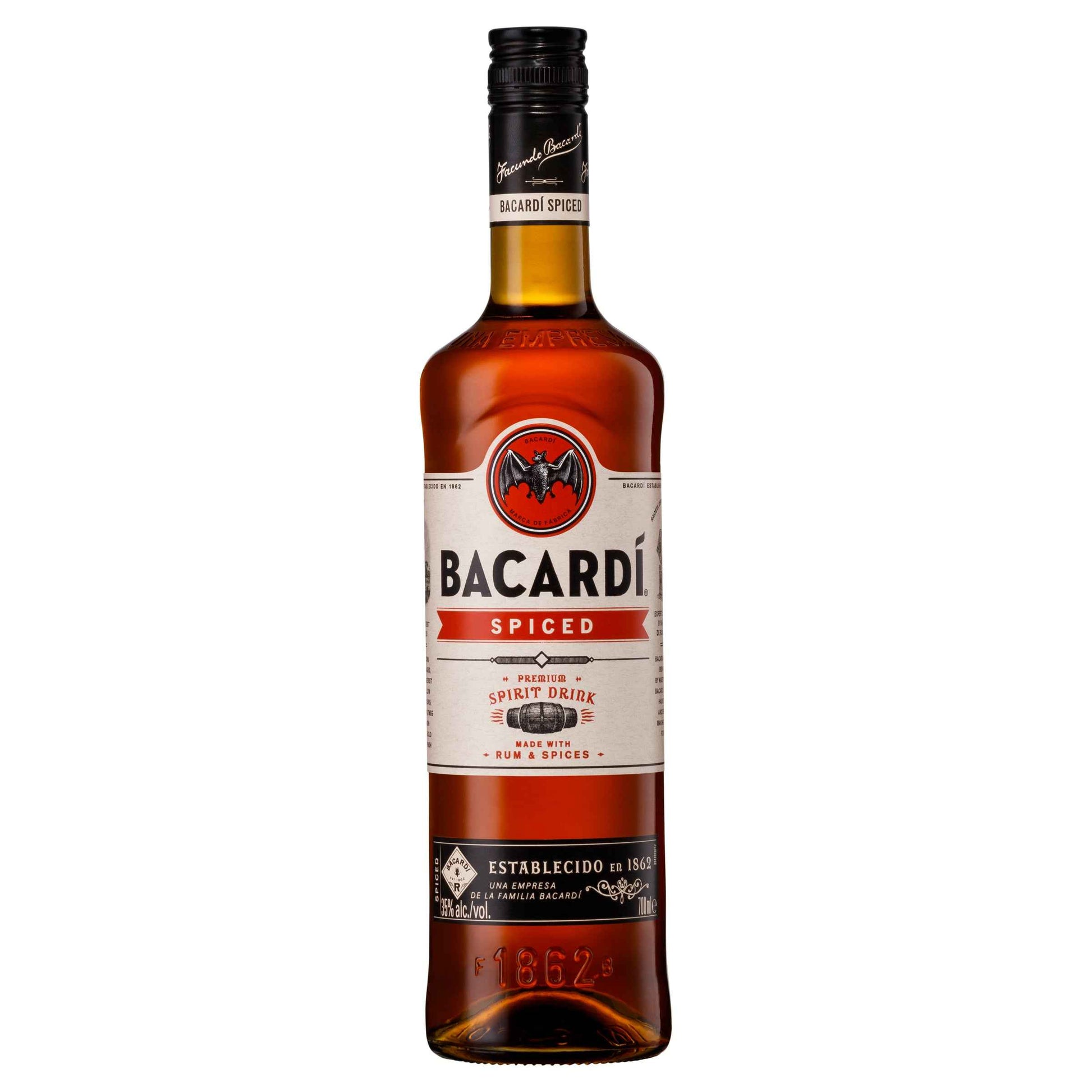 Bacardi White Rum 37.5% 1L Bottle