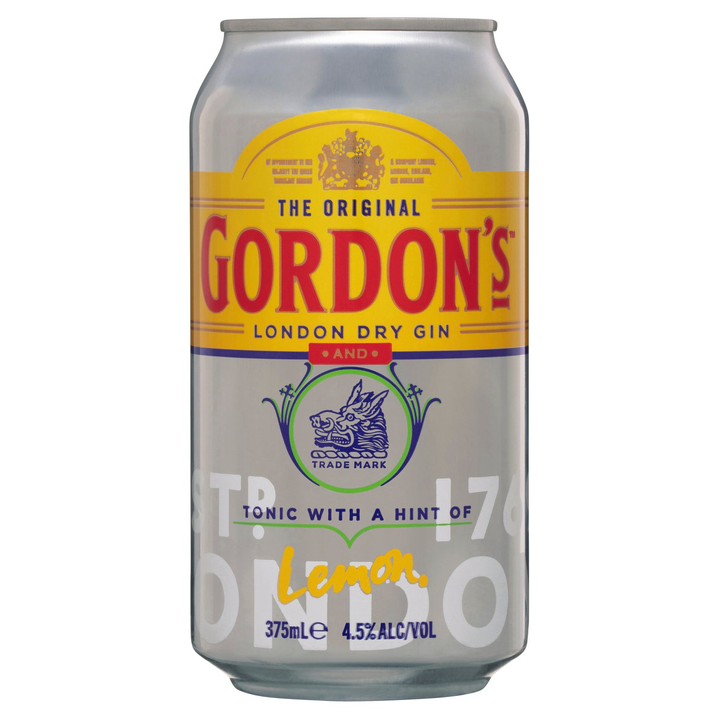 Gordon Gin & Tonic 4.5% 375ml Can