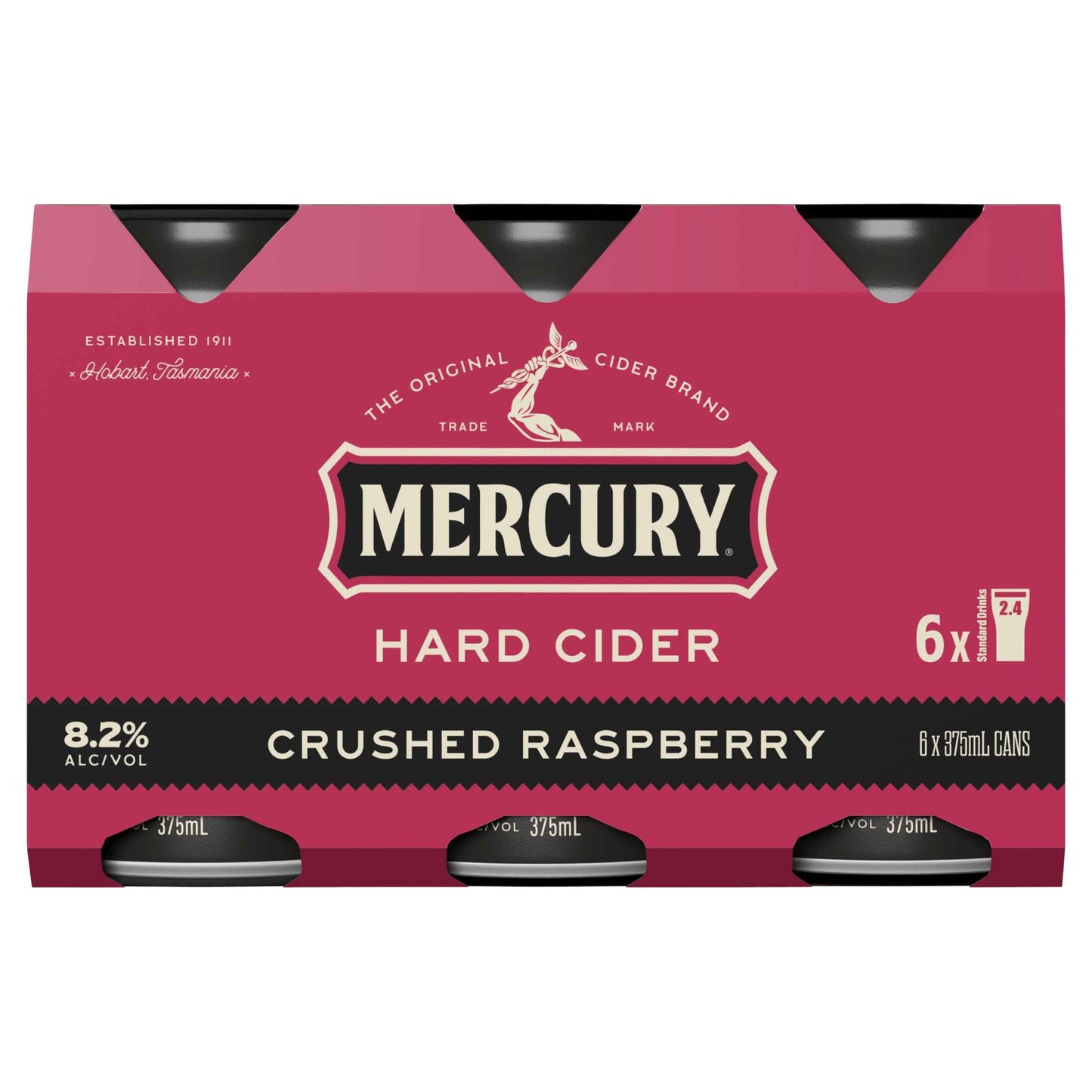 Mercury Hard Cider Raspberry 8.2% 375ml Can