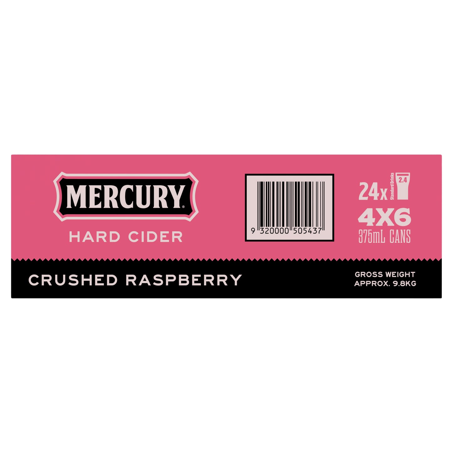 Mercury Hard Cider Raspberry 8.2% 375ml Can