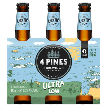 4 Pines Ultra Low Beer 0.9% 330ml Bottle