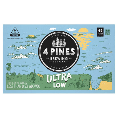 4 Pines Ultra Low Beer 0.9% 330ml Bottle