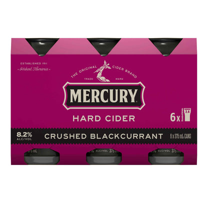 Mercury Hard Cider Blackcurrant 8.2% 375ml Can
