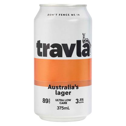 Travla Low Carb Lager 4.2% 375ml Can