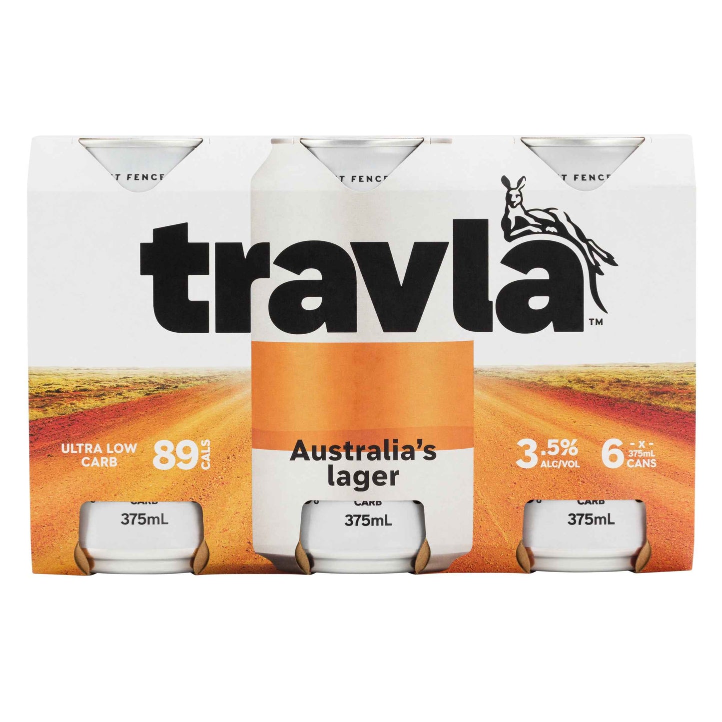 Travla Mid Australian Lager 3.5% 375ml Can
