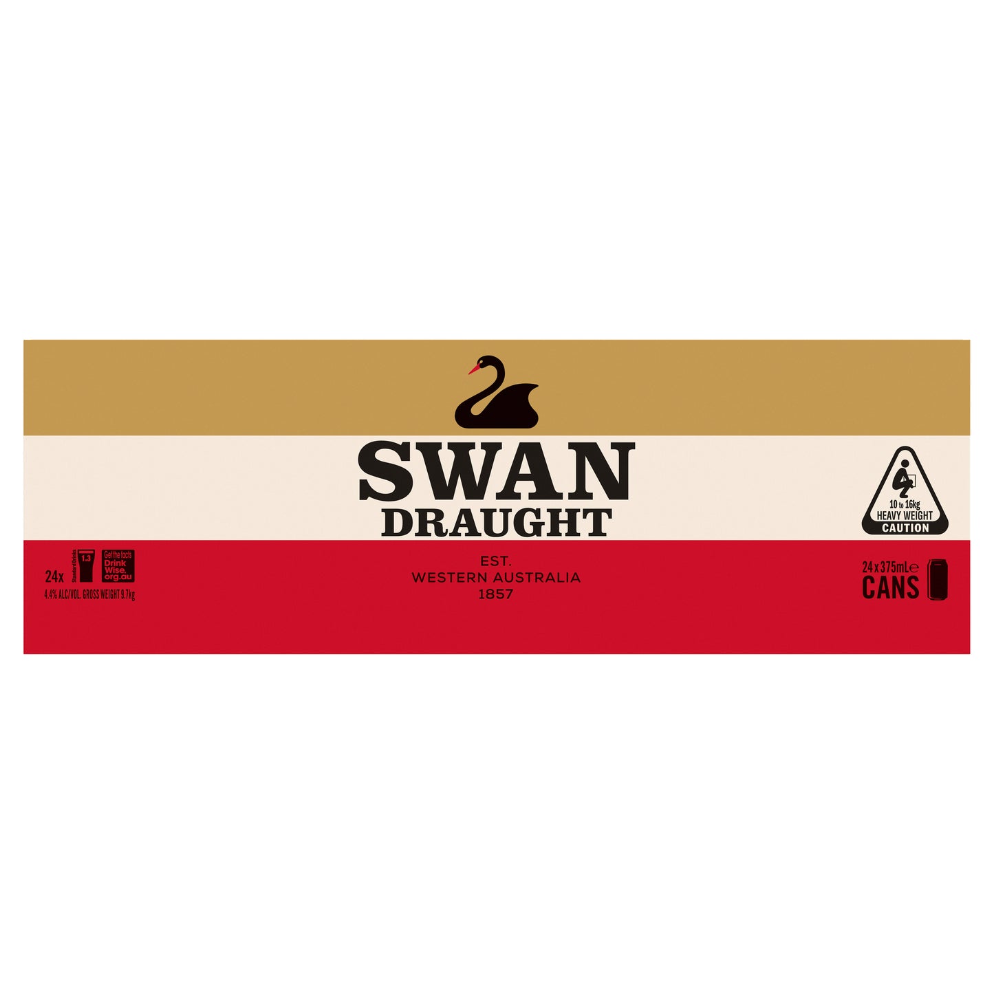 Swan Draught 4.4% 375ml Can