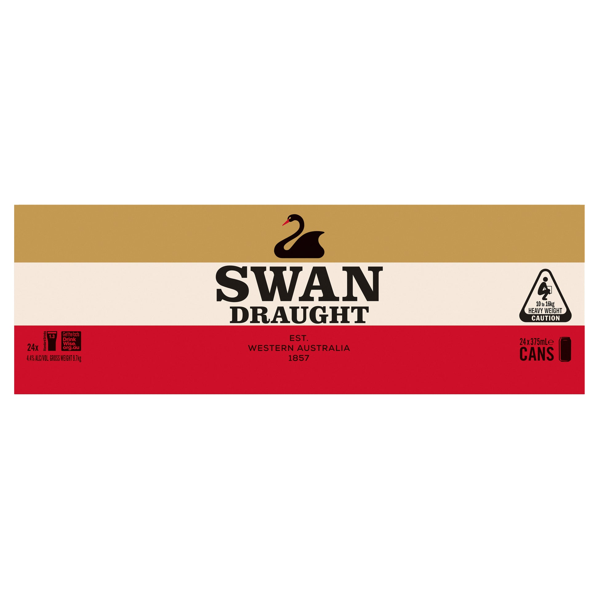 Swan Draught 4.4% 375ml Can