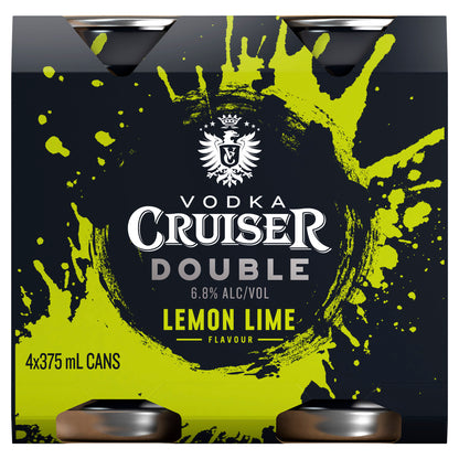 Vodka Cruiser DBL Lem/Lime 6.8% 375ml Can