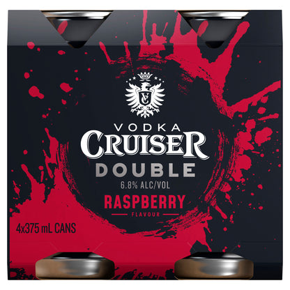 Vodka Cruiser DBL Raspberry 6.8% 375ml Can