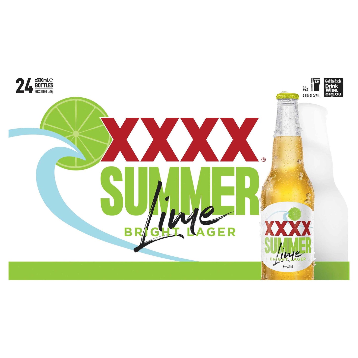 XXXX Summer With Lime 3.5% 330ml Bottle