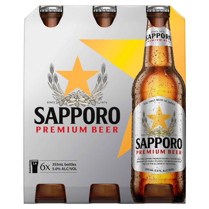 Sapporo Premium Beer 5% 355ml Bottle