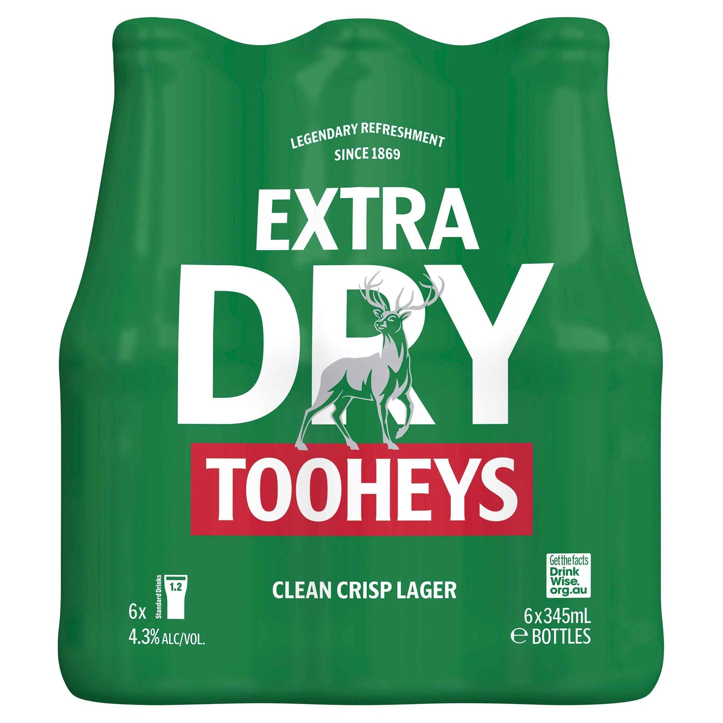 Tooheys Extra Dry 4.3% 345ml Bottle