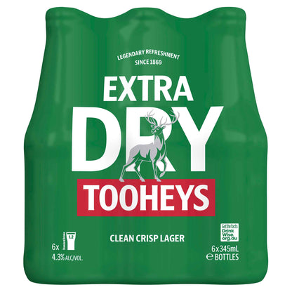 Tooheys Extra Dry 4.3% 345ml Bottle