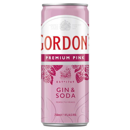 Gordon Pink Gin & Soda 4% 330ml Bottle