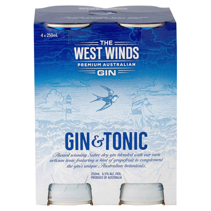 West Winds Gin & Tonic 5% 250ml Can