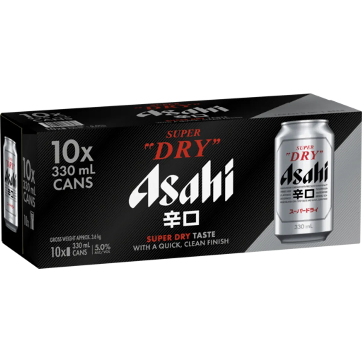 Asahi Super Dry 10 Pack 5% 330ml Can