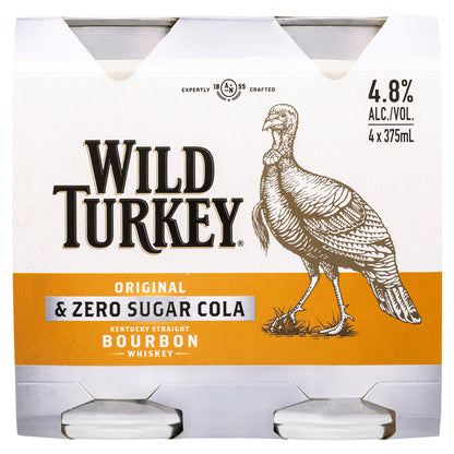 W/Turkey & Cola Zero 4.8% Can 375ml 1/4pk
