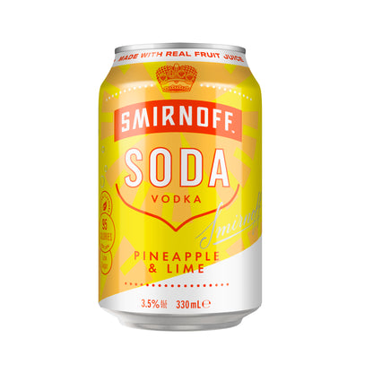 Smirnoff Soda Lime&Lem 330ml Can