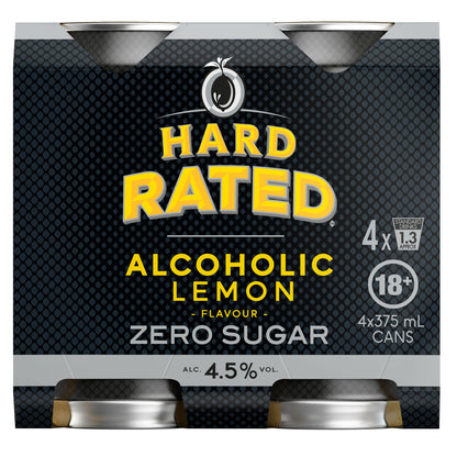 Hard Rated Zero Sugar Lemon 4.5% 375ml Can