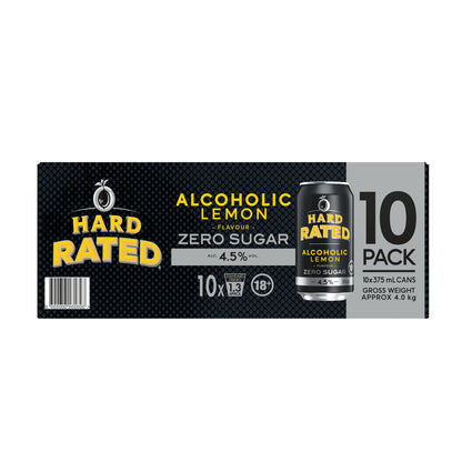 Hard Rated Zero Sugar Lemon 4.5% 375ml Can