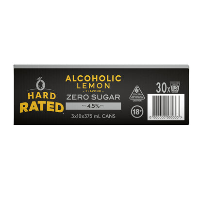 Hard Rated Zero Sugar Lemon 4.5% 375ml Can 10 Pack