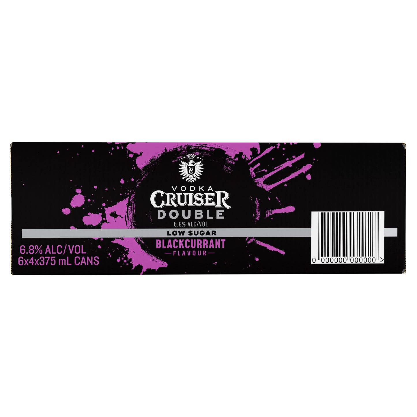 Vodka Cruiser DBL L/Sugar B/Currant 6.8% 375ml Can