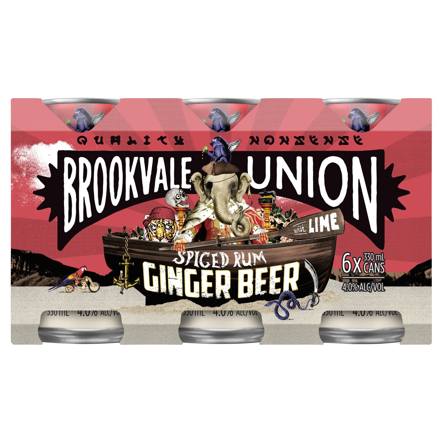 BV UNION Spiced Rum & Ginger Beer 375ml