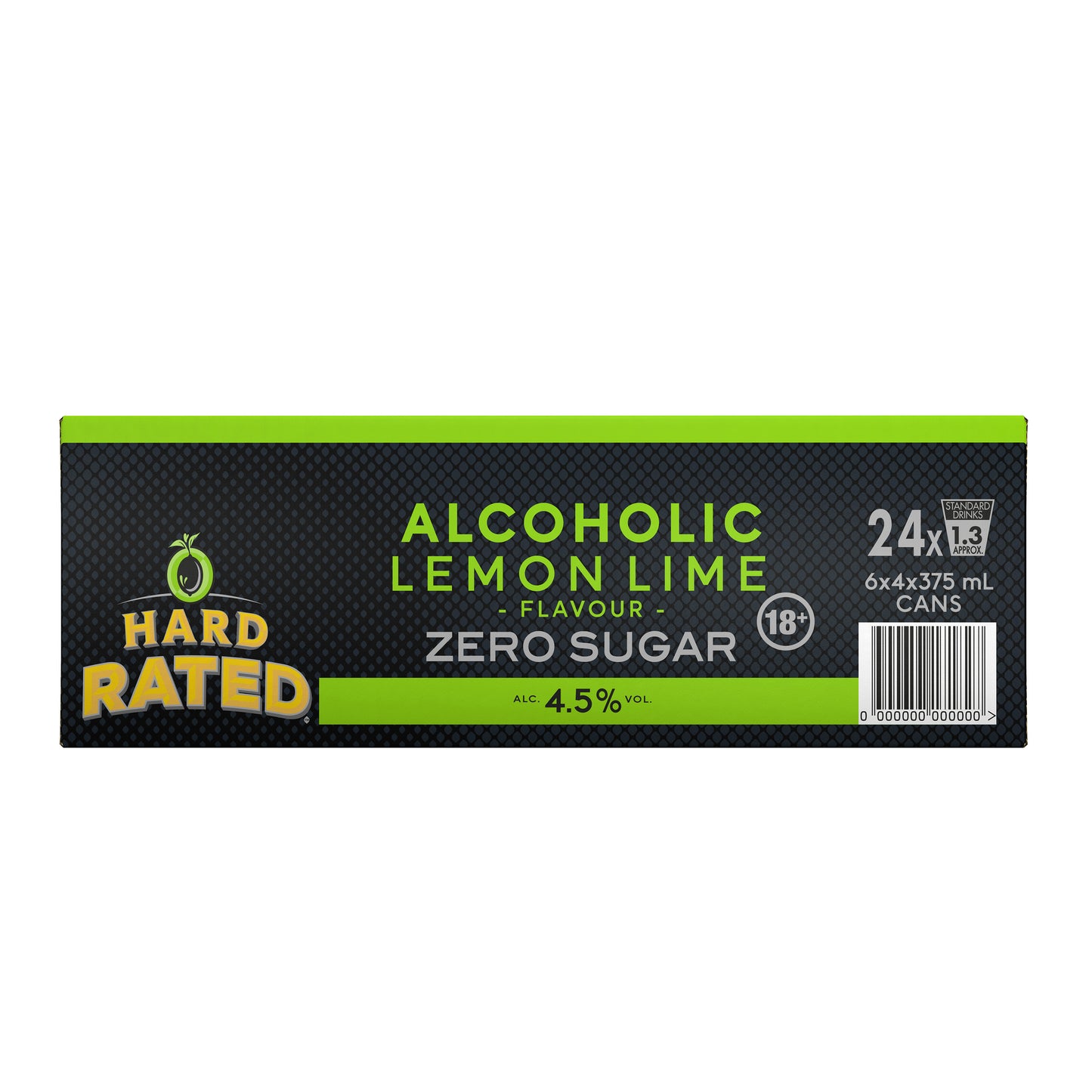 Hard Rated Zero Sugar Lemon Lime 4.5% 375ml Can