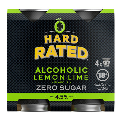 Hard Rated Zero Sugar Lemon Lime 4.5% 375ml Can