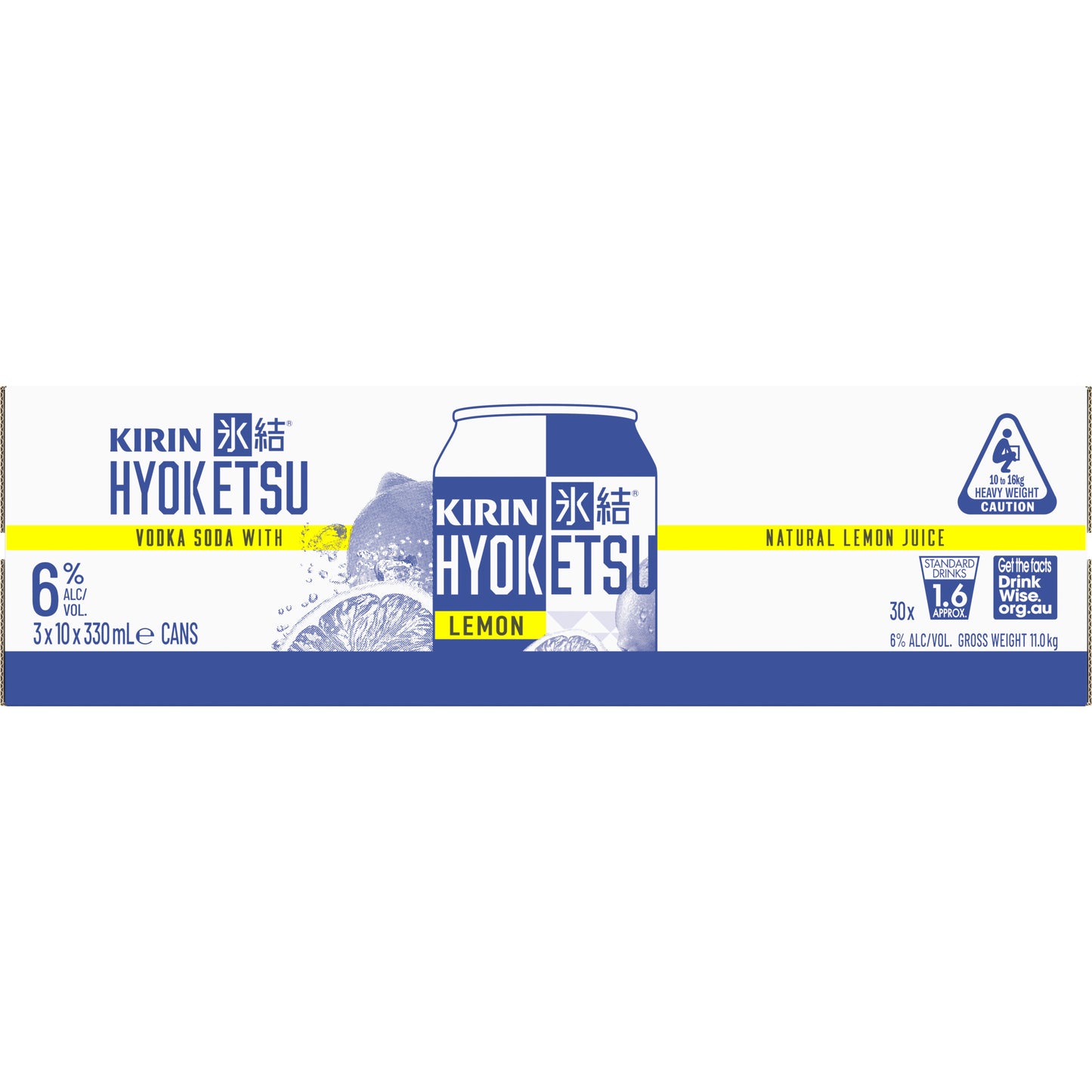 Kirin Hyoketsu Lemon 6% 330ml Can 10 Pack