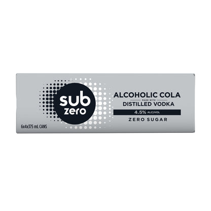 Sub Zero & Cola 4.5% Can 375ml 1/4pk
