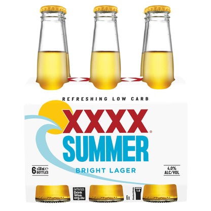XXXX Summer Bright 3.5% 330ml Bottle
