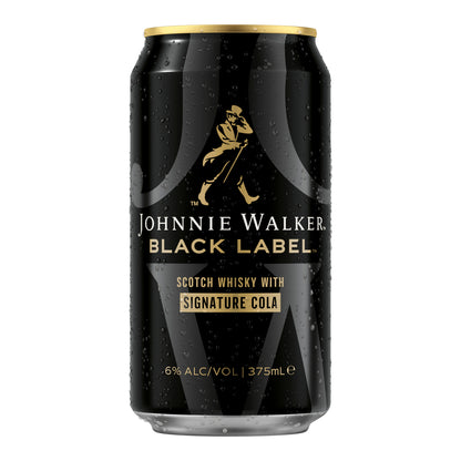 Johnnie Walker Black & Cola 6% 375ml Can