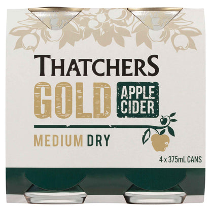 Thatchers Gold Medium Dry Cider 4.8% 375ml Can