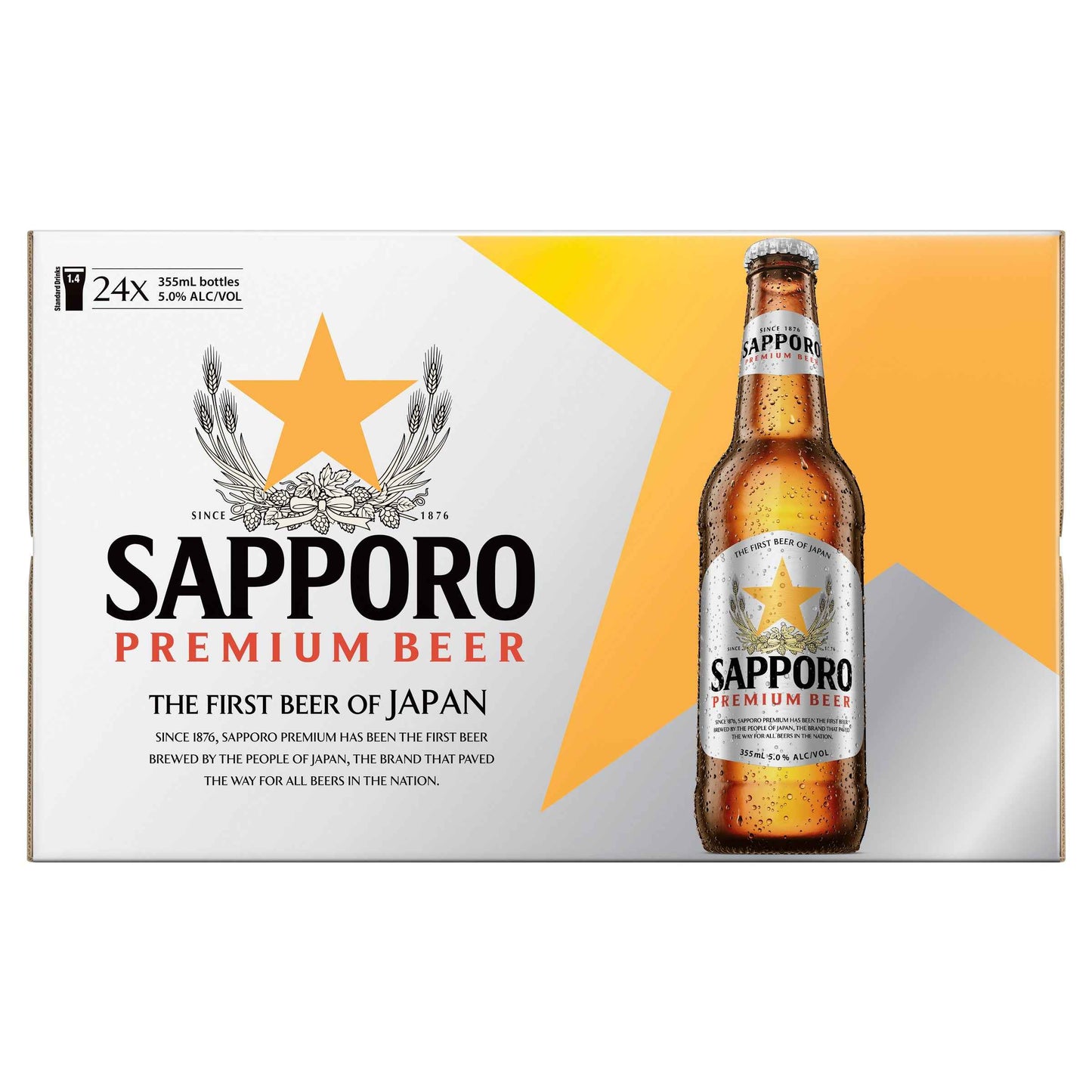 Sapporo Premium Beer 5% 355ml Bottle