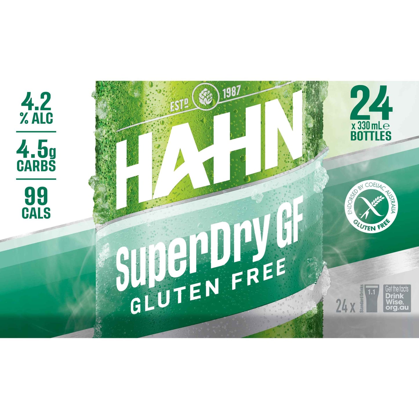 Hahn Super Dry Gluten Free 4.2% 330ml Bottle