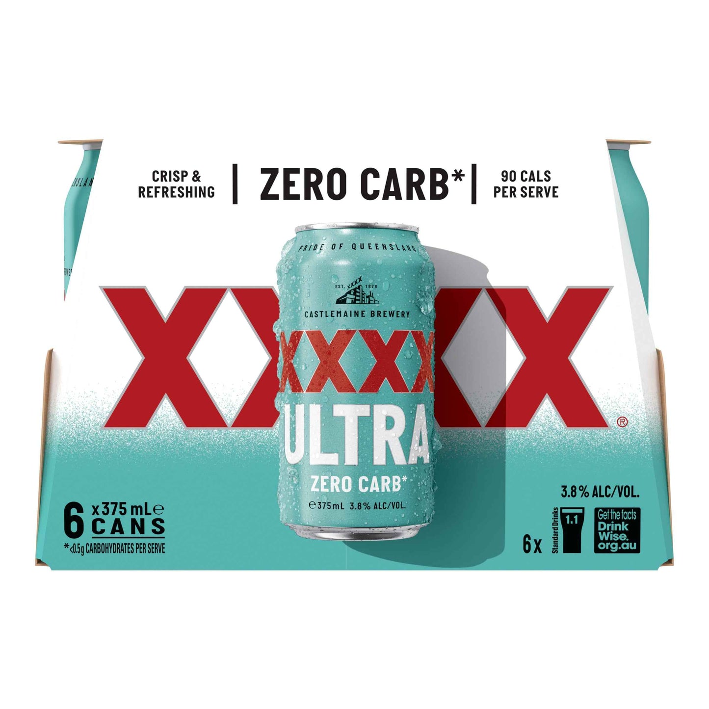 XXXX Ultra Zero Carb 3.8% 375ml Can