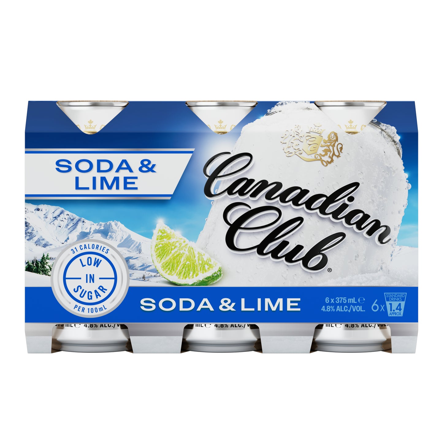 Club & Soda Lime 4.8% 375ml Can