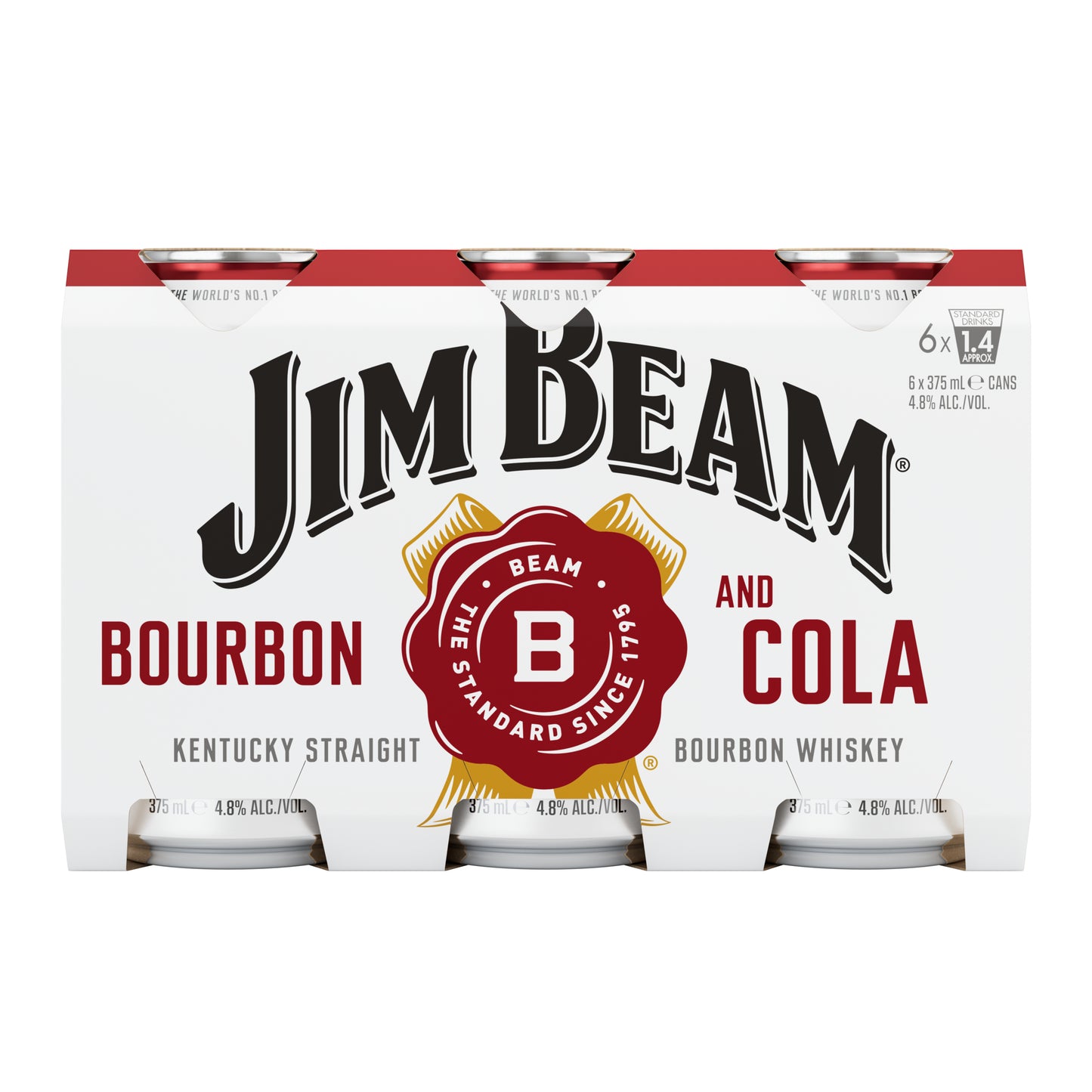 Jim Beam & Cola 4.8% 375ml Can
