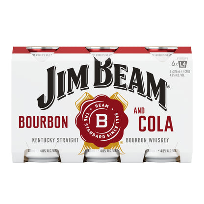 Jim Beam & Cola 4.8% 375ml Can